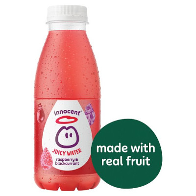 innocent Juicy Water Raspberry & Blackcurrant 420ml (12 x 420ml)