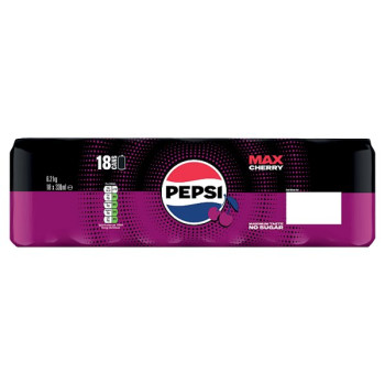 Pepsi Max Cherry No Sugar Cola Cans 18 x 330ml (1 x 18X330M) Pepsi Max Cherry No Sugar Cola Cans 18 x 330ml (1 x 18X330M)