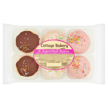 Cottage Bakery 6 Assorted Buns 150g (6 x 150g)