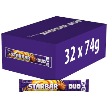 Cadbury Starbar Duo Chocolate Bar 74g (32 x 74g)