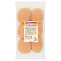 Adkins Bakery 6 White Salad Baps (1 x 6s)