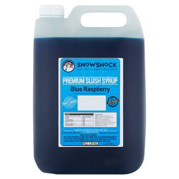 Snow Shock Blue Raspberry Premium Slush Syrup 5 Litres (1 x 5ltr) Snow Shock Blue Raspberry Premium Slush Syrup 5 Litres (1 x 5ltr)