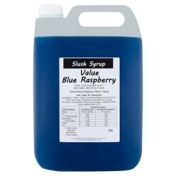 Raspberry Value Blue Slush Syrup 5ltr (1 x 5ltr) Raspberry Value Blue Slush Syrup 5ltr (1 x 5ltr)