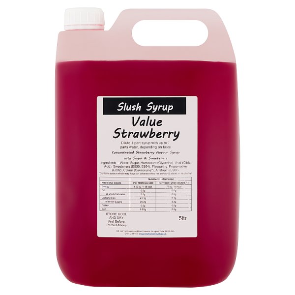 Strawberry Slush Syrup 5ltr (1 x 5ltr)