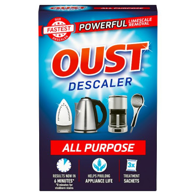 Oust All Purpose  Descaler 3 x 25ml Sachets  (6 x 3pk)
