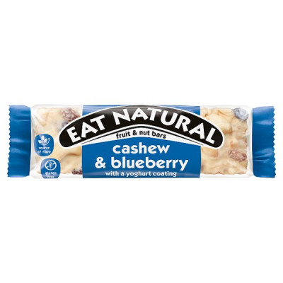Eat Natural Cashew & Blueberry with a Yoghurt Coating Fruit & Nut Bars 40g (12 x 40g) Eat Natural Cashew & Blueberry with a Yoghurt Coating Fruit & Nut Bars 40g (12 x 40g)