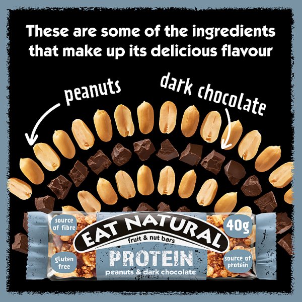 Eat Natural Protein Peanuts & Dark Chocolate Fruit & Nut Bars 40g (12 x 40g)