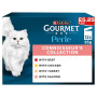 GOURMET Perle Mini Fillets in Gravy Connoisseur's Collection Wet Cat Food 12x85g (4 x 12x85g)