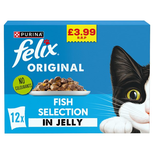 FELIX Original Fish Selection in Jelly Wet Cat Food 12x85g PMP (4 x 12x85g)