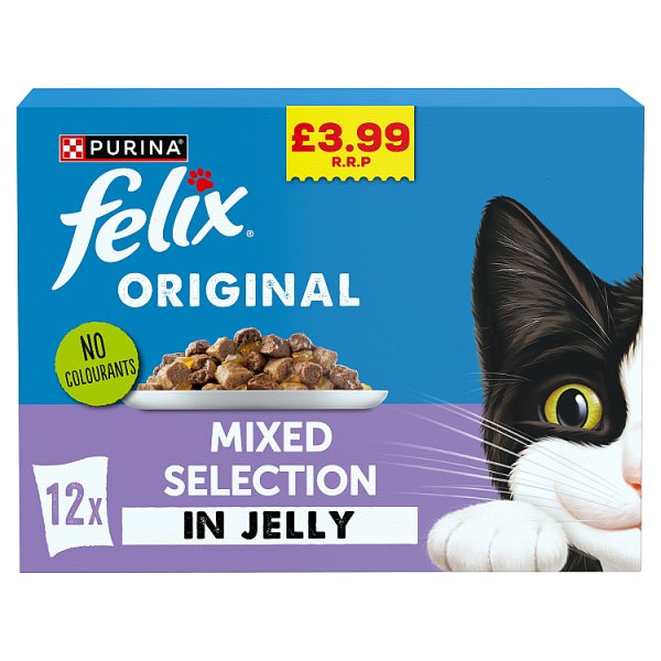FELIX Original Mixed Selection in Jelly Wet Cat Food 12x85g PMP (4 x 12x85g)
