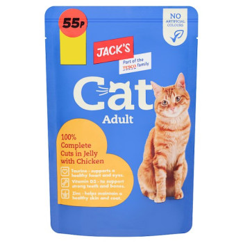 Jack's Cat Adult 100% Complete Cuts in Jelly with Chicken 100g (24 x 100g)