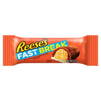 Reese's Fast Break with Peanut Butter & Nougat Single Bar 51g (18 x 51g)