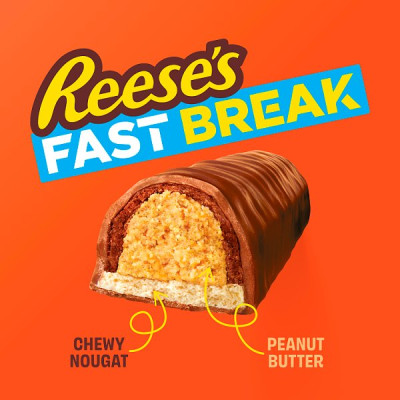 Reese's Fast Break with Peanut Butter & Nougat Single Bar 51g (18 x 51g)