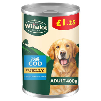 WINALOT Classics Mixed in Jelly Cod Wet Dog Food 400g PMP (12 x 400g)