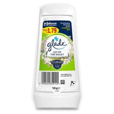 Glade Solid Gel Lily of the Valley Air Freshener 150g (8 x 150g)