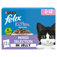 FELIX Original Kitten Mixed Selection in Jelly Wet Cat Food 12x85g (4 x 12x85g)