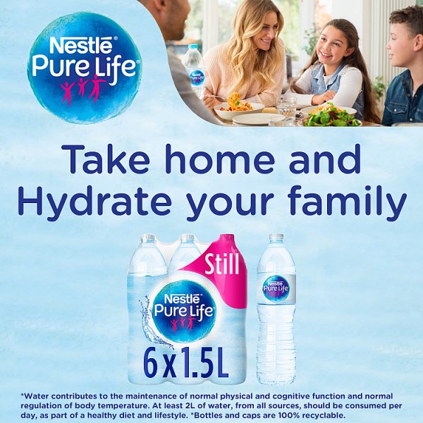 Nestle Pure Life Still Spring Water 6x1.5L (6 x 1.5ltr)