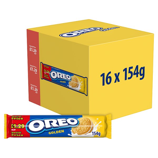 OREO Golden Sandwich Biscuits154g (16 x 154g)