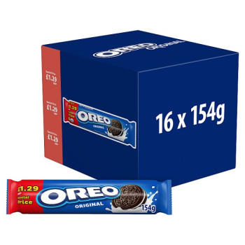OREO Original Vanilla Sandwich Biscuits 154g (16 x 154g)
