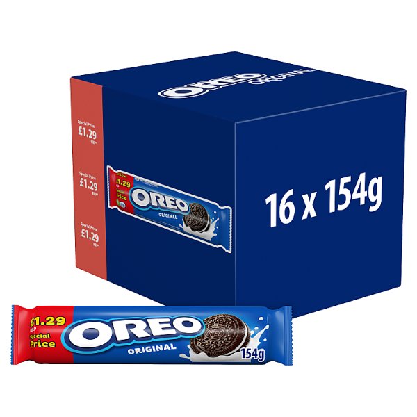 OREO Original Vanilla Sandwich Biscuits 154g (16 x 154g)