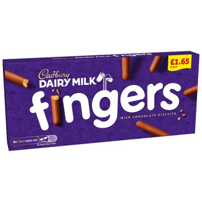 Cadbury Dairy Milk Fingers Milk Chocolate Covered Biscuits 114g (12 x 114g)