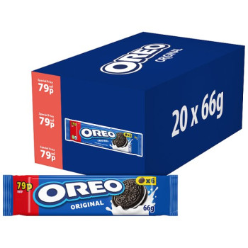 OREO Original Vanilla Sandwich Biscuit Snack Pack 66g (20 x 66g)