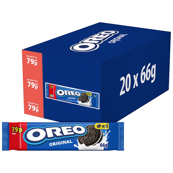 OREO Original Vanilla Sandwich Biscuit Snack Pack 66g (20 x 66g)