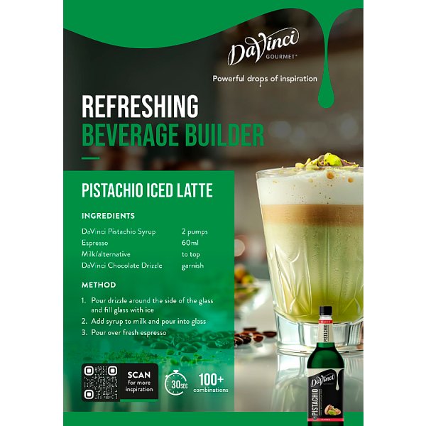Davinci Gourmet Classic Pistachio Single Batch Flavour Syrup 1L (6 x 1ltr)