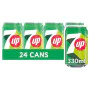 7UP Regular Lemon & Lime Can 330ml  (24 x 330ml)