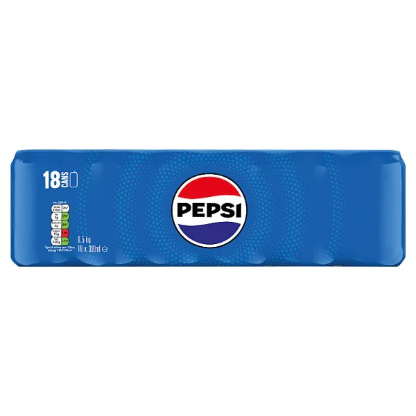 Pepsi Cola Cans 18 x 330ml (1 x 18x330m) Pepsi Cola Cans 18 x 330ml (1 x 18x330m)