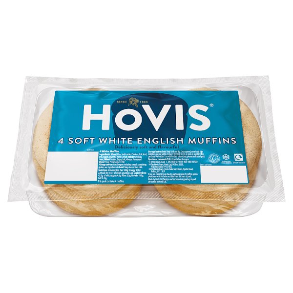 Hovis 4 Soft White English Muffins (1 x 4pk)