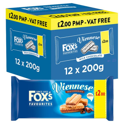 Fox's Viennese Milk Chocolate 120g (12 x 120g)