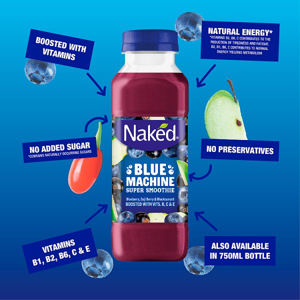 Naked Blue Machine Super Smoothie 300ml (9 x 300ml)