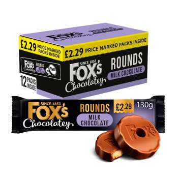 Fox's Fabulous Chocolatey Milk Chocolate Rounds 130g (12 x 130g)