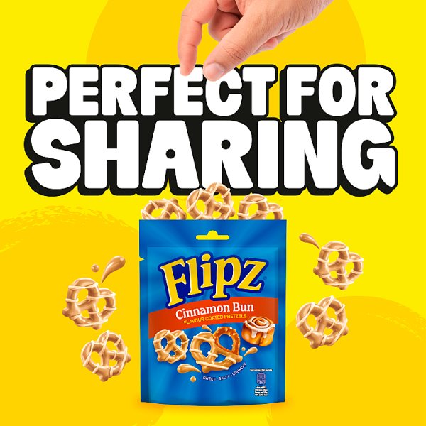 Flipz Cinnamon Bun Flavour Coated Pretzel Snacks 80g (12 x 80g) Flipz Cinnamon Bun Flavour Coated Pretzel Snacks 80g (12 x 80g)