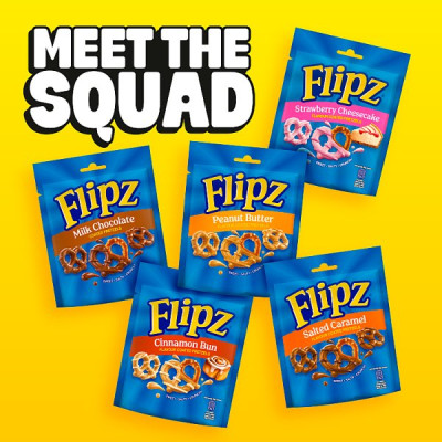 Flipz Cinnamon Bun Flavour Coated Pretzel Snacks 80g (12 x 80g) Flipz Cinnamon Bun Flavour Coated Pretzel Snacks 80g (12 x 80g)