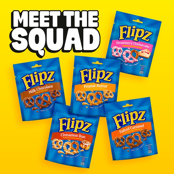 Flipz Cinnamon Bun Flavour Coated Pretzel Snacks 80g (12 x 80g) Flipz Cinnamon Bun Flavour Coated Pretzel Snacks 80g (12 x 80g)