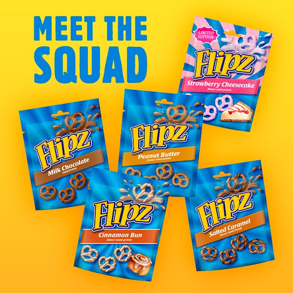 Flipz Cinnamon Bun Flavour Coated Pretzel Snacks 80g (12 x 80g) Flipz Cinnamon Bun Flavour Coated Pretzel Snacks 80g (12 x 80g)