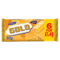 Mcvitie's Gold Golden Caramel Flavour Biscuit Bars 106g (12 x 110g)