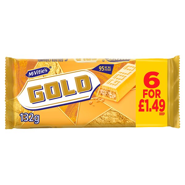 Mcvitie's Gold Golden Caramel Flavour Biscuit Bars 106g (12 x 110g) Mcvitie's Gold Golden Caramel Flavour Biscuit Bars 106g (12 x 110g)