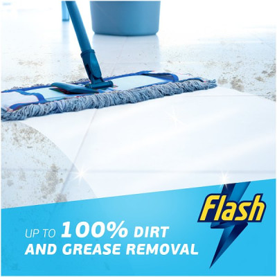 Flash Multipurpose Floor Liquid Cleaner PMP Crisp Lemon 1L (6 x 1Ltr)