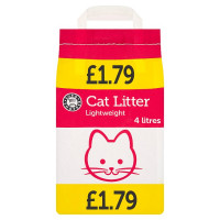 Euro Shopper Cat Litter Lightweight 4 litres (4 x 4ltr)