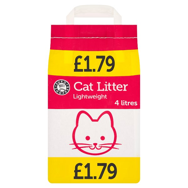 Euro Shopper Cat Litter Lightweight 4 litres (4 x 4ltr)