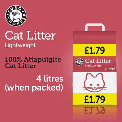 Euro Shopper Cat Litter Lightweight 4 litres (4 x 4ltr)