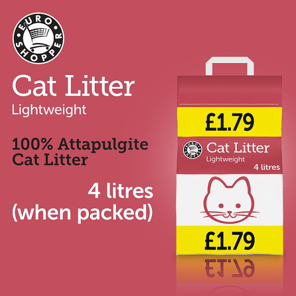 Euro Shopper Cat Litter Lightweight 4 litres (4 x 4ltr)