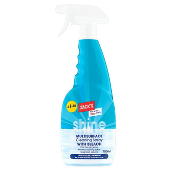 Jack's Multisurface Cleaning Spray with Bleach 750ml (6 x 750ml)