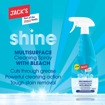 Jack's Multisurface Cleaning Spray with Bleach 750ml (6 x 750ml)