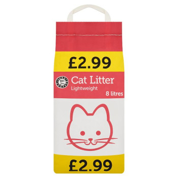 Euro Shopper Lightweight Cat Litter 8 Litres (1 x 8ltr)