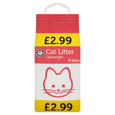 Euro Shopper Lightweight Cat Litter 8 Litres (1 x 8ltr)