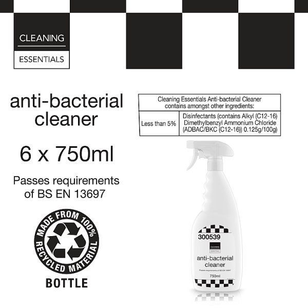 Cleaning Essentials Anti-Bacterial Cleaner 750ml (1 x 750ml)